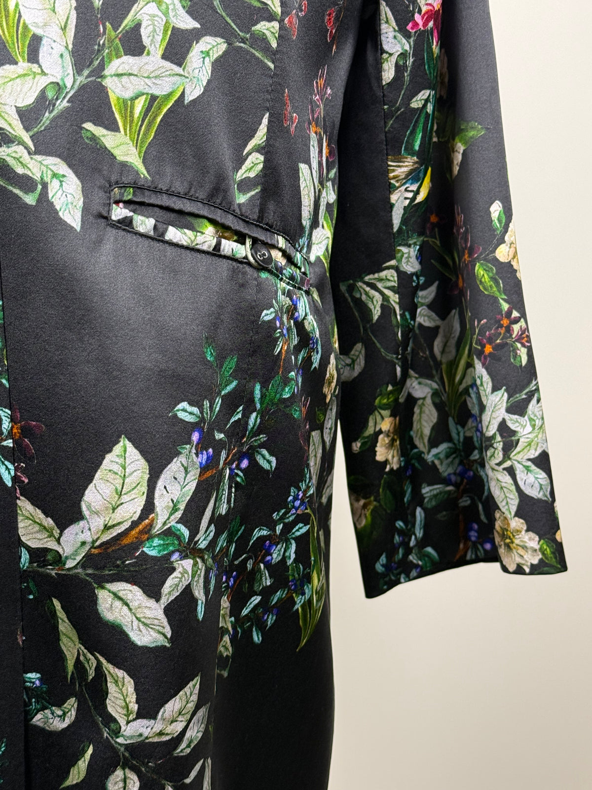 Johnny Was Blazer mit Blumenmuster – Petrol – Gr. L