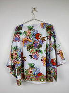 Etro Oversized Cotton Silk Blouse White Multi Sz. 38 DE (42 IT)