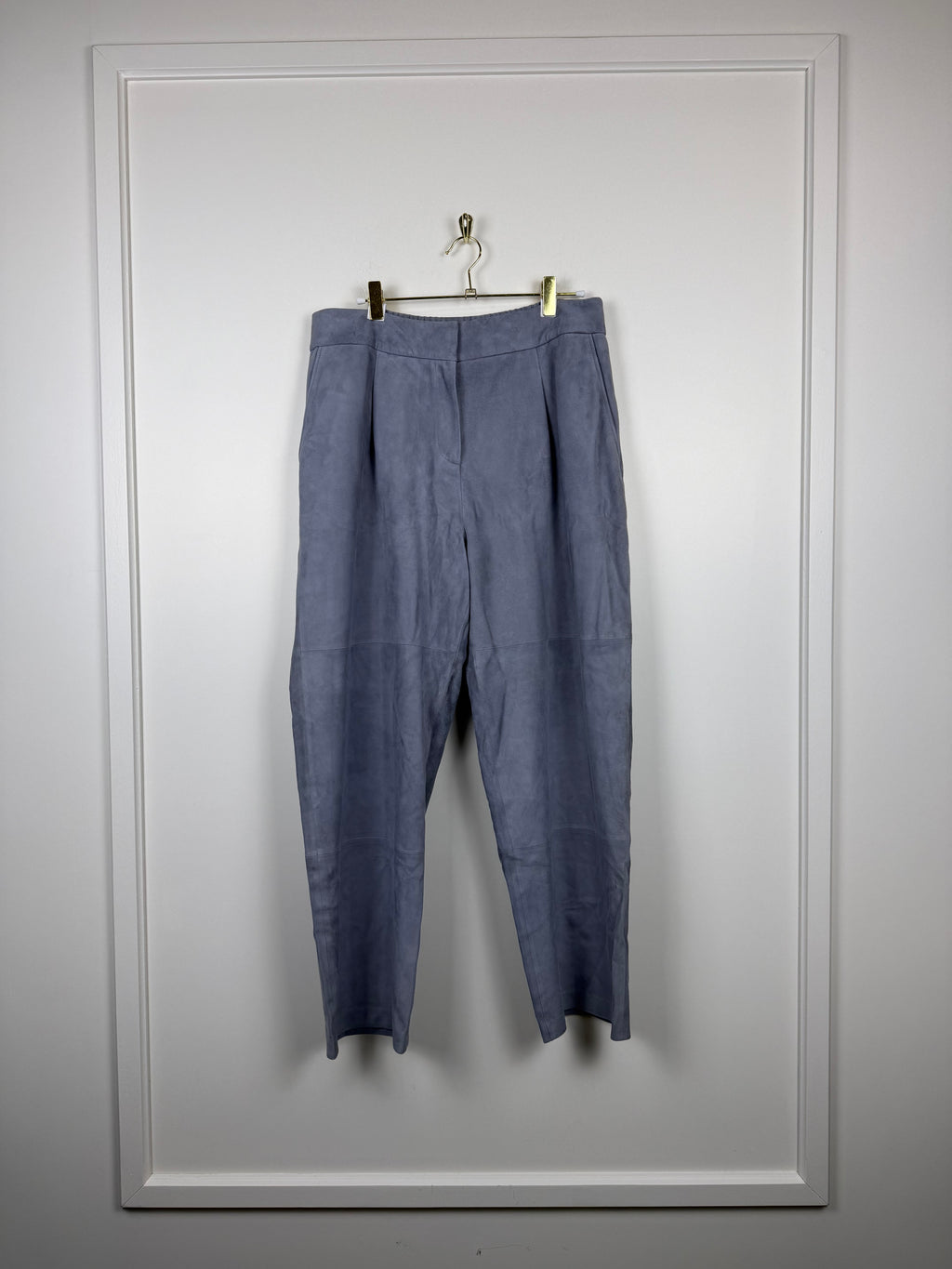 Iris von Arnim Leather Pants Grey & Taupe Sz. 42 DE