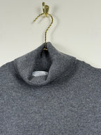 Brunello Cucinelli Kurzarm-Rollkragenpullover – Grau – Gr. XL