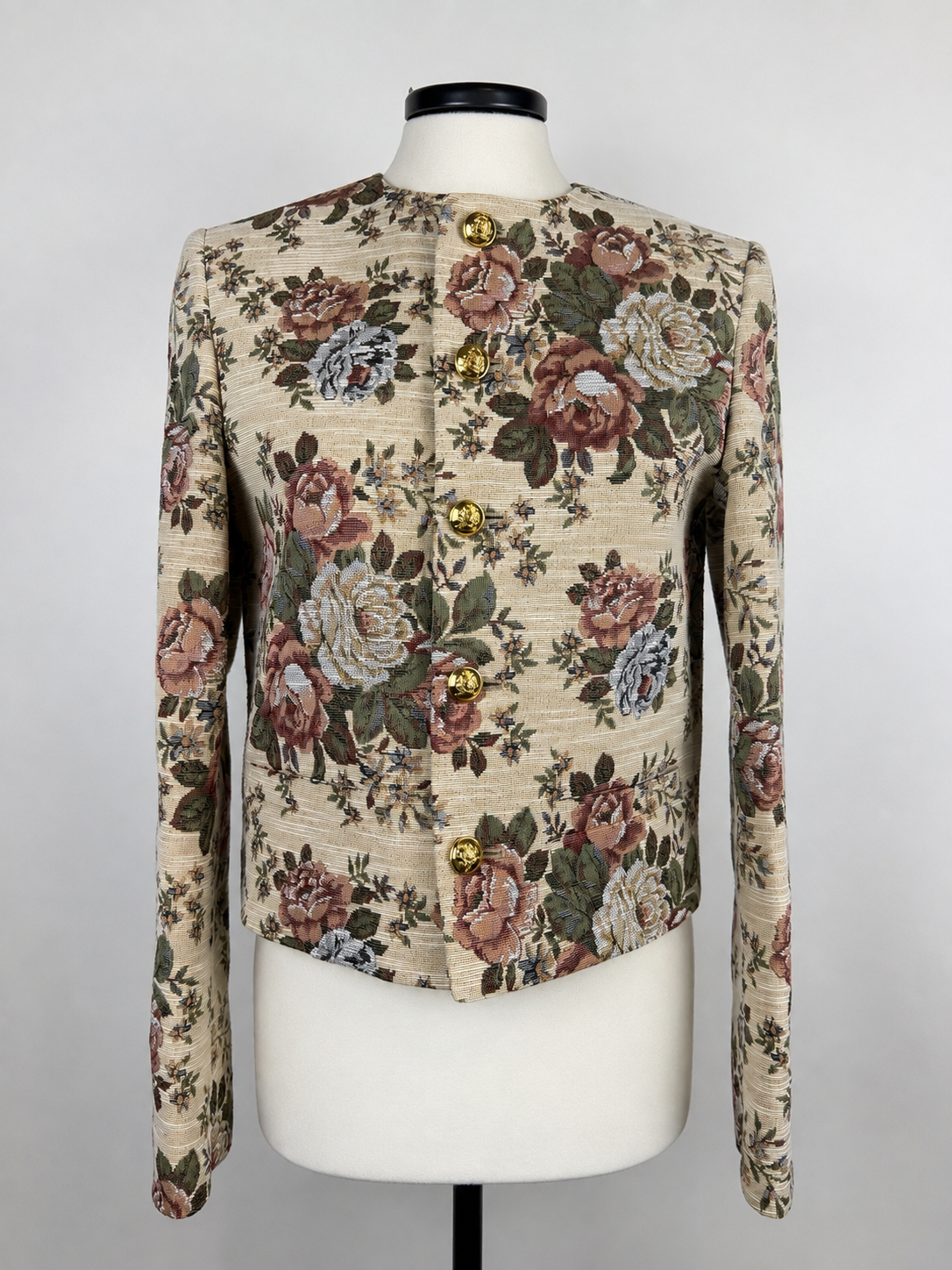 Celine 2020 Floral Print Blazer Beige Multi Sz. 32 DE (34 FR)