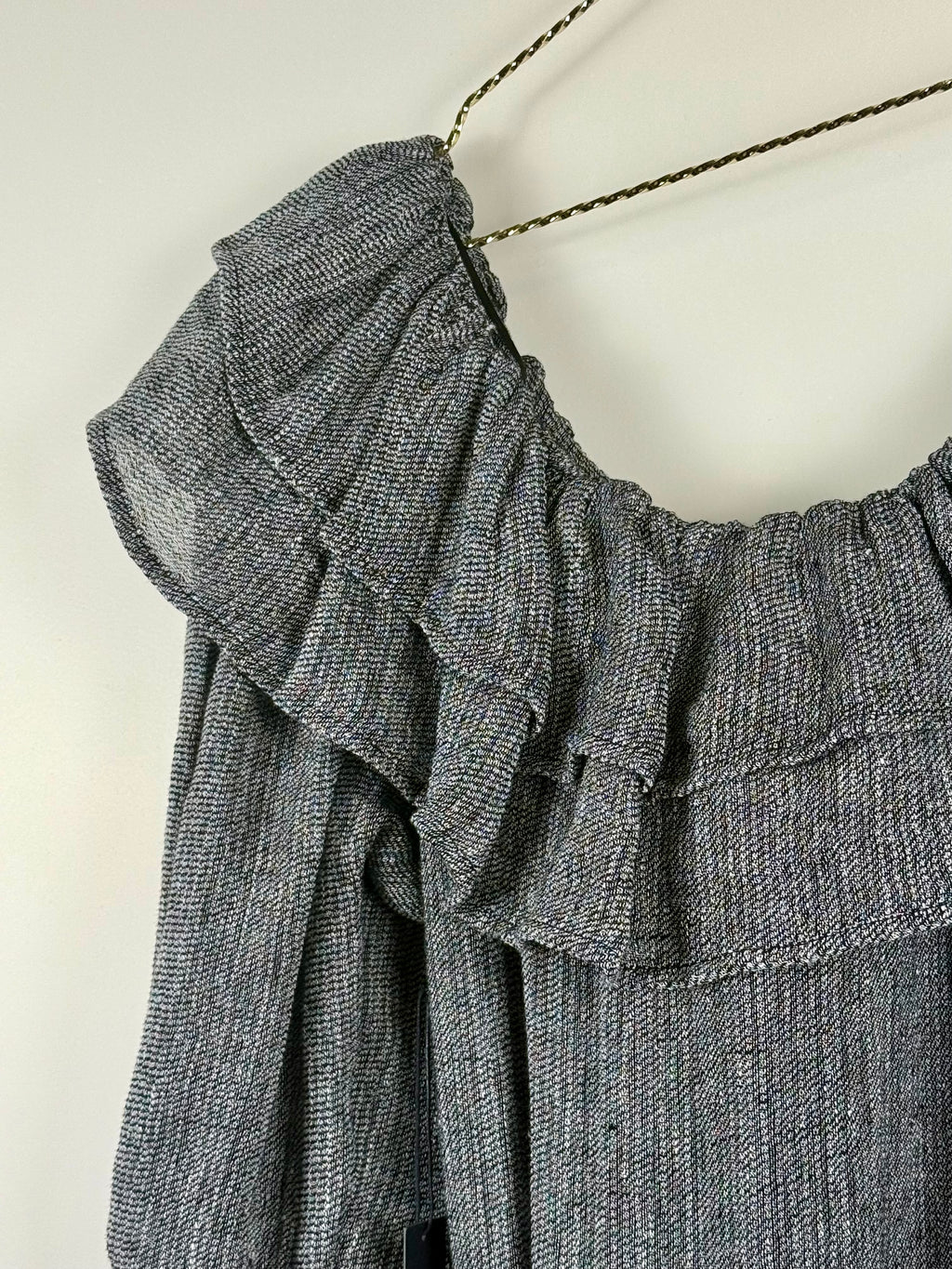 Lisa Marie Fernandez One-Sleeve Dress Grey Sz. S