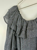 Lisa Marie Fernandez One-Sleeve Dress Grey Sz. S