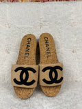 Chanel Cork Sandals Beige Sz. 39 EU