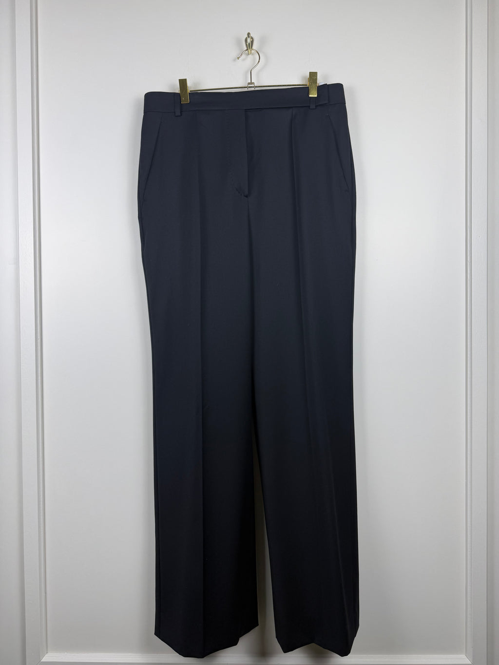 Max Mara Classic Wool Pants Black Sz. 44 DE