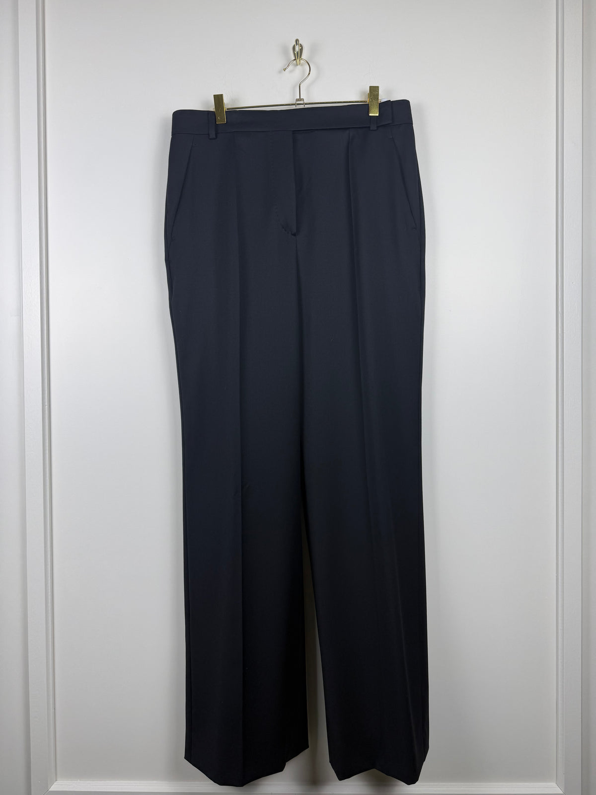Max Mara Classic Wool Pants Black Sz. 44 DE
