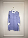 Chanel 2021 Long Silk Jacquard Blouse Lavender Sz. 46 DE (48 FR)