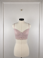 Ewa Herzog Lace Bralette Light Pink & Black Sz. 34 DE