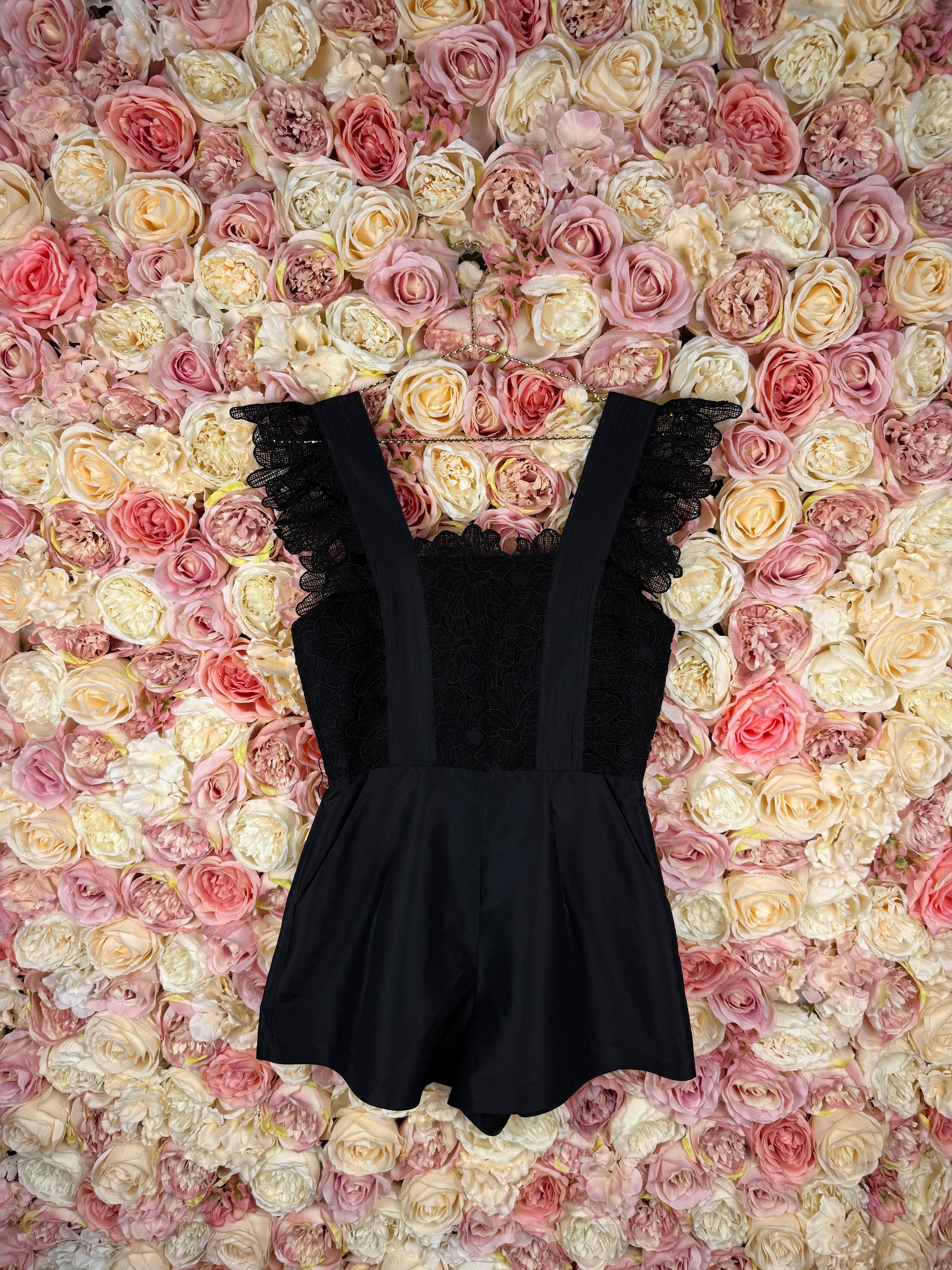 Self-Portrait Playsuit Black Sz. 34 DE