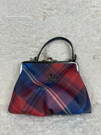Vivien Westwood Checked Mini Bag Blue Red Multi