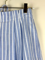 Ermanno Scervino Linen Shorts Blue White Sz. 36 DE