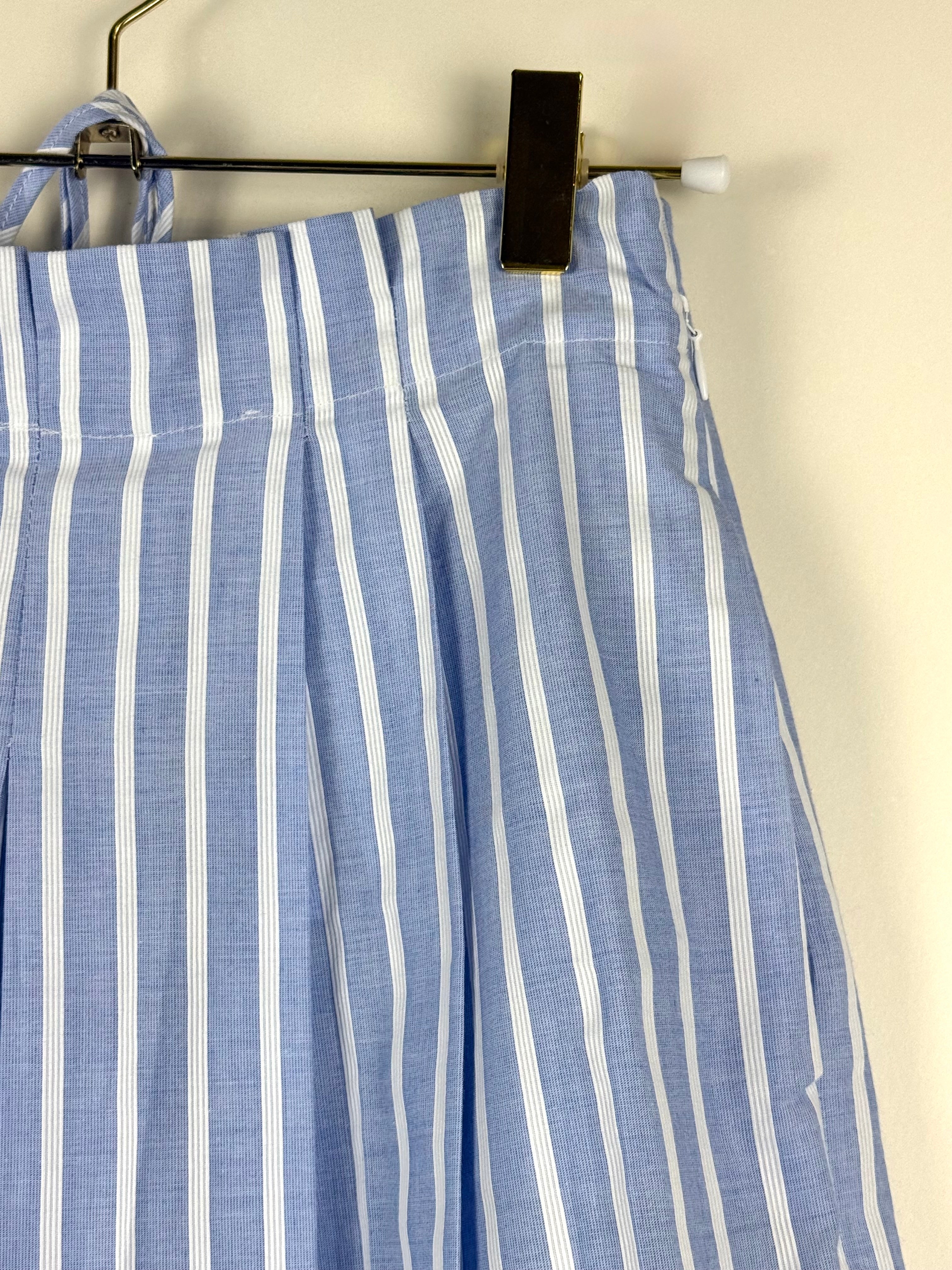 Ermanno Scervino Linen Shorts Blue White Sz. 36 DE