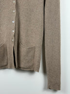 Hawick Cashmere Strickjacke – Camel – Gr. S