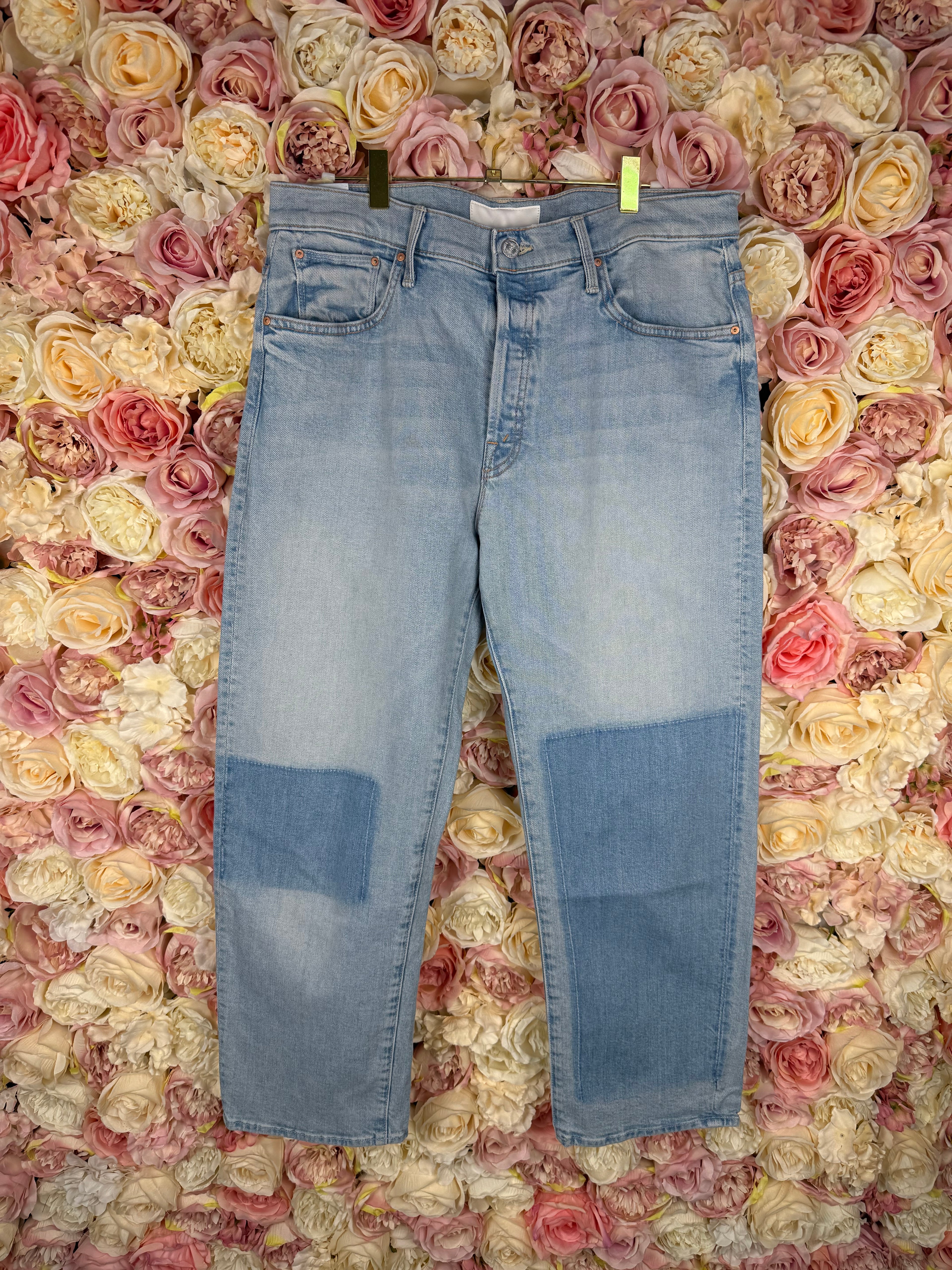 Mother Jeans "The Ditcher Crop" Light Blue Sz. 29