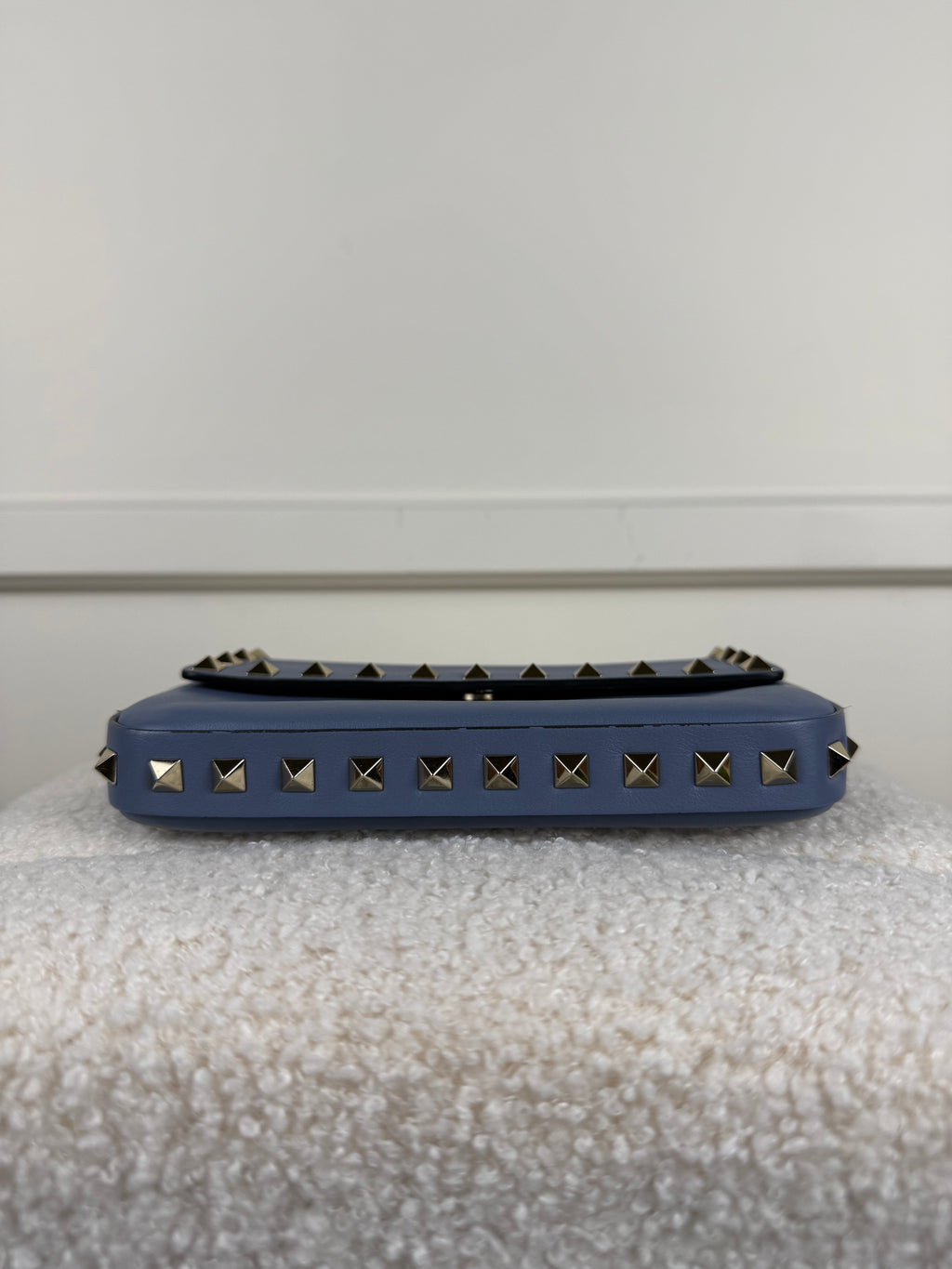 Valentino Rockstud Mini Leather Bag – Blau – Goldfarbene Nieten