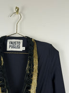 Fausto Puglisi Kleid – Schwarz/Gold – Gr. 38 DE (42 IT)