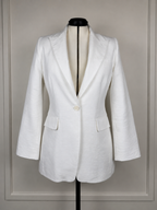 Sly010 Cotton Linen Blazer White Sz. 42 DE (44 FR)