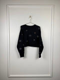 Sandro Pullover mit Strass – Schwarz – Gr. S (1)