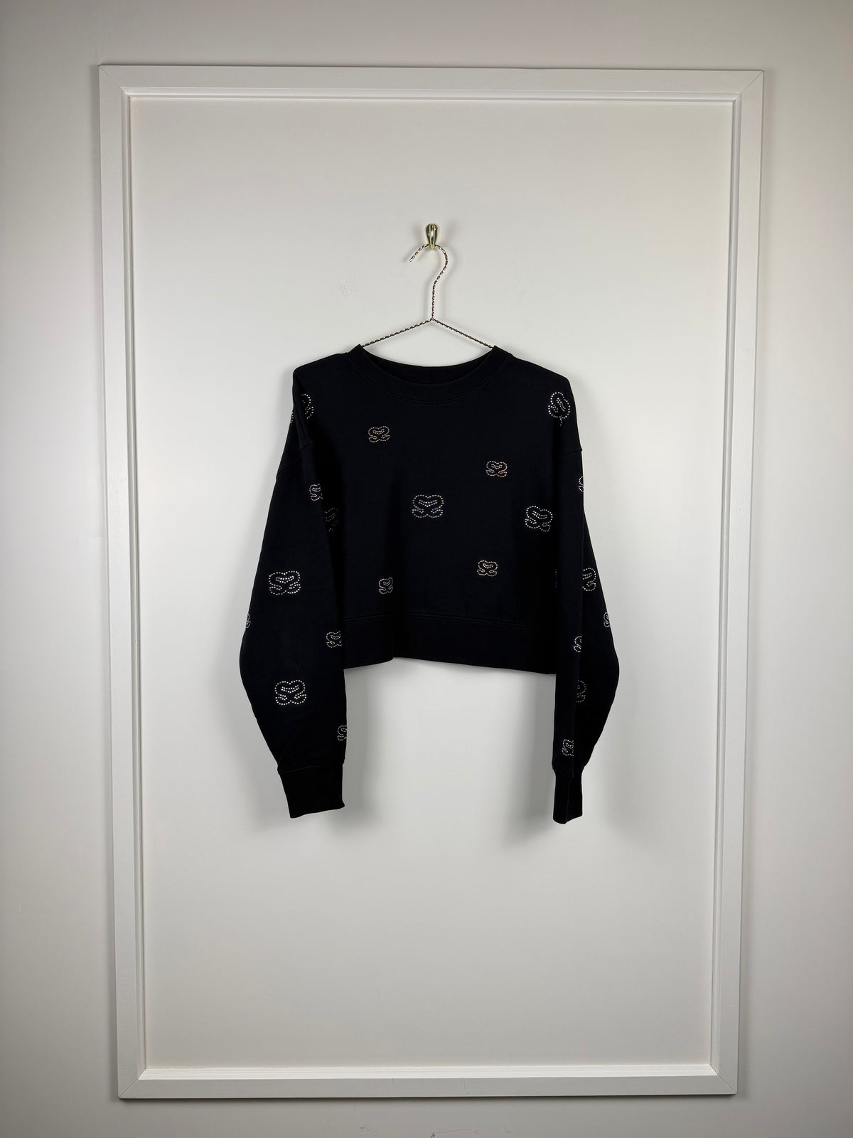 Sandro Pullover mit Strass – Schwarz – Gr. S (1)
