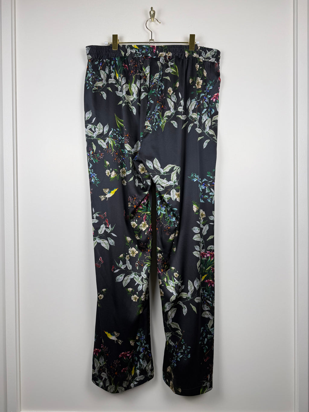 Johnny Was Hose mit Blumenmuster – Petrol – Gr. L