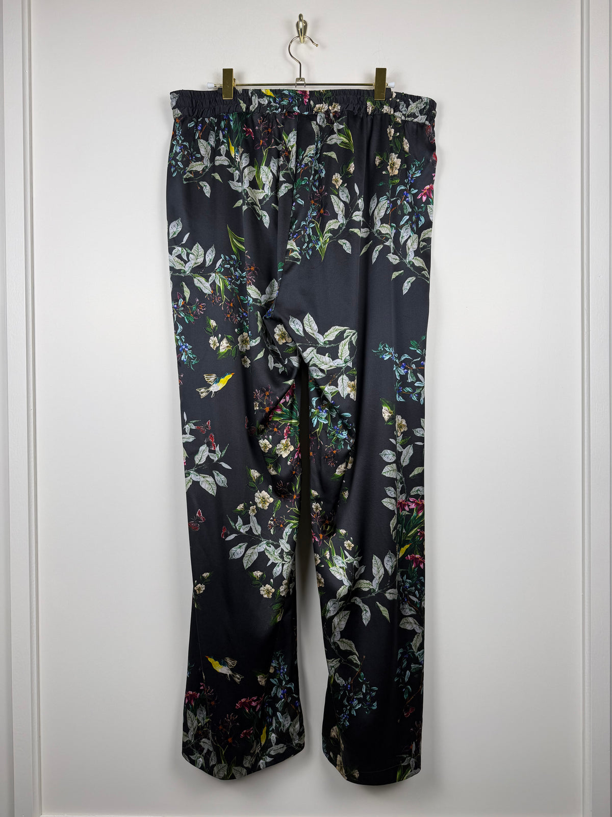 Johnny Was Hose mit Blumenmuster – Petrol – Gr. L