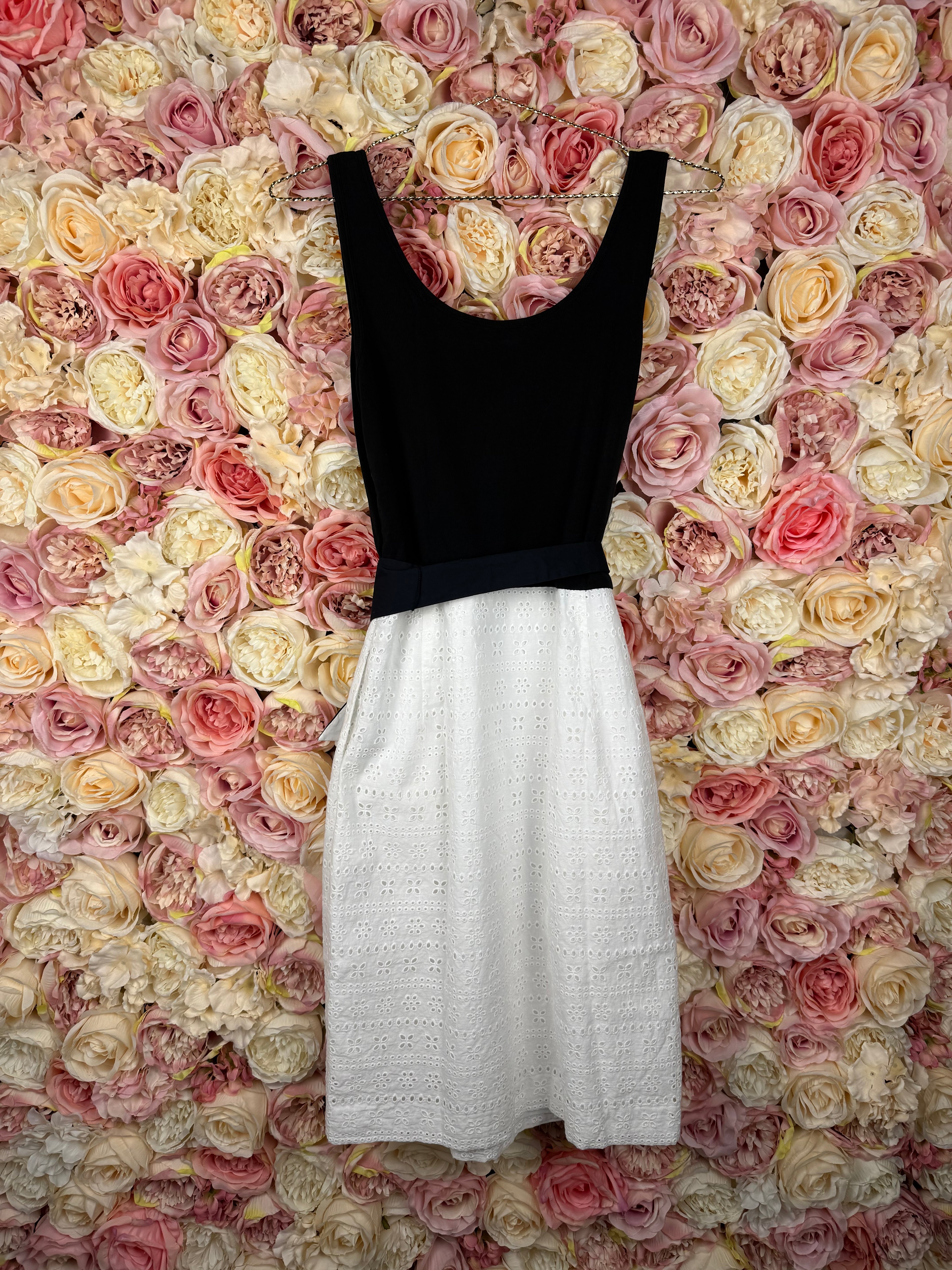 DKNY Dress Black White with Belt Sz. XS