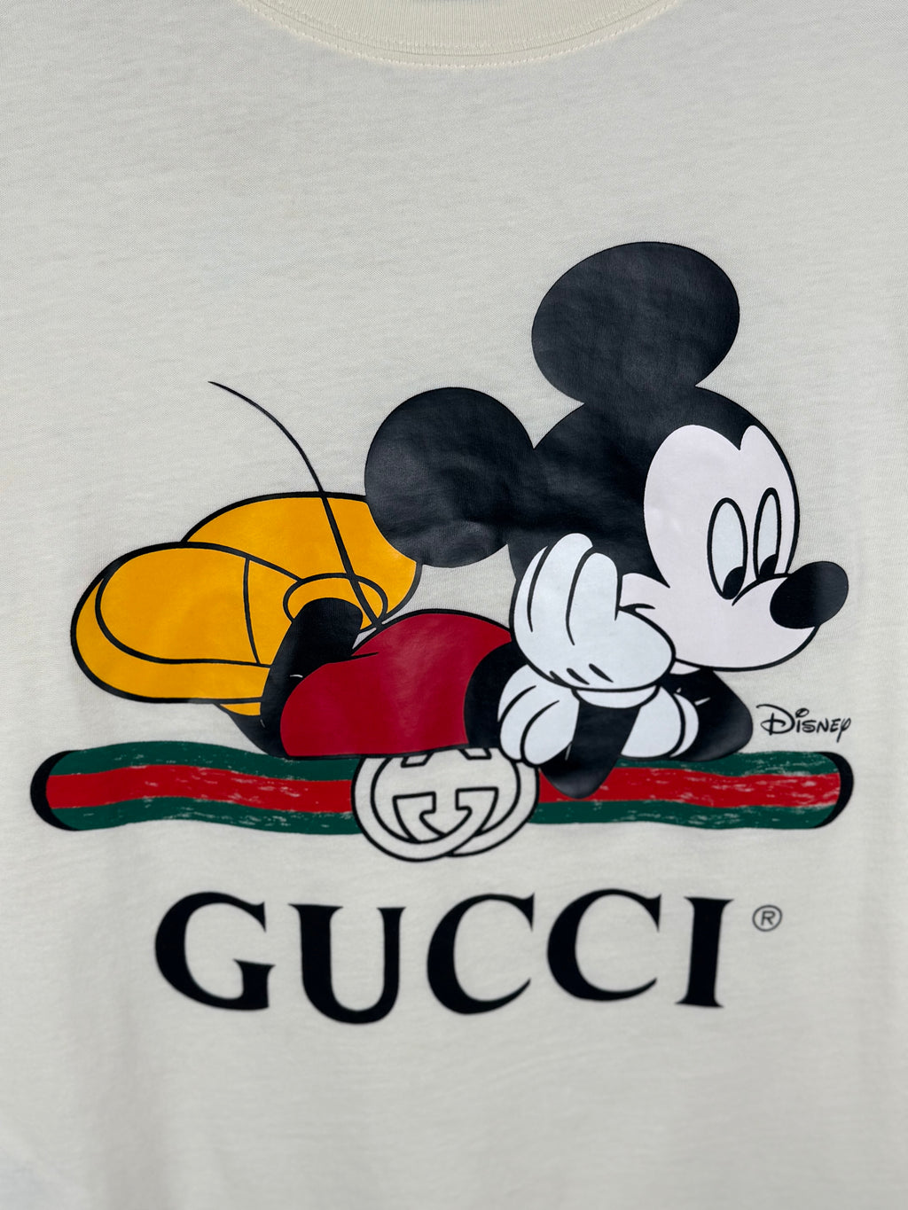 Gucci x Disney Mickey Mouse T-Shirt Cream Multi Sz. XS