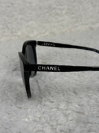 Chanel Sunglasses Metal on Side Black