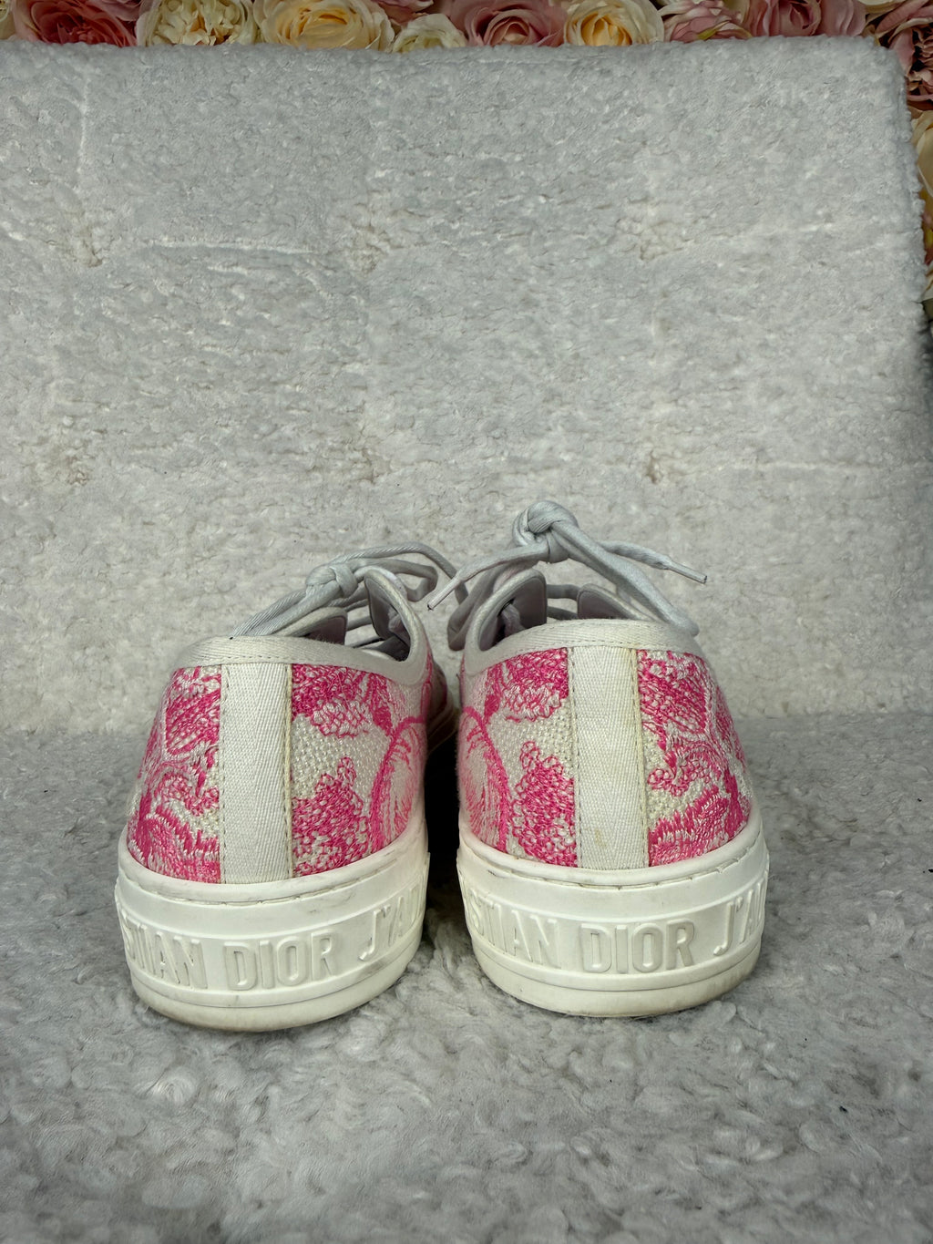 Christian Dior Walk'n'Dior Sneakers White Pink Sz. 39.5 EU