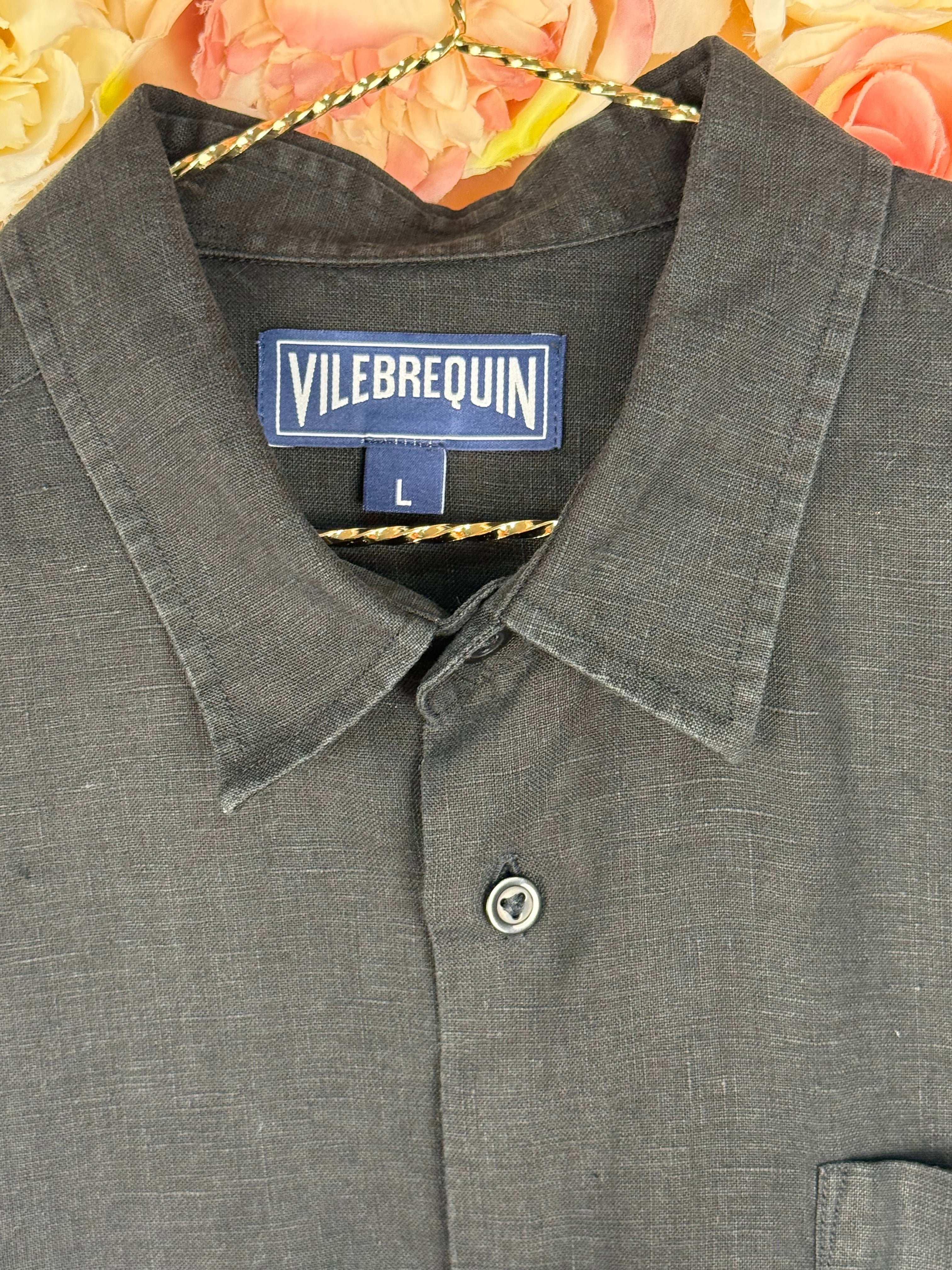 Vilebrequin Linen Blouse Black Sz. L