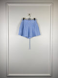 Ermanno Scervino Linen Shorts Blue White Sz. 36 DE