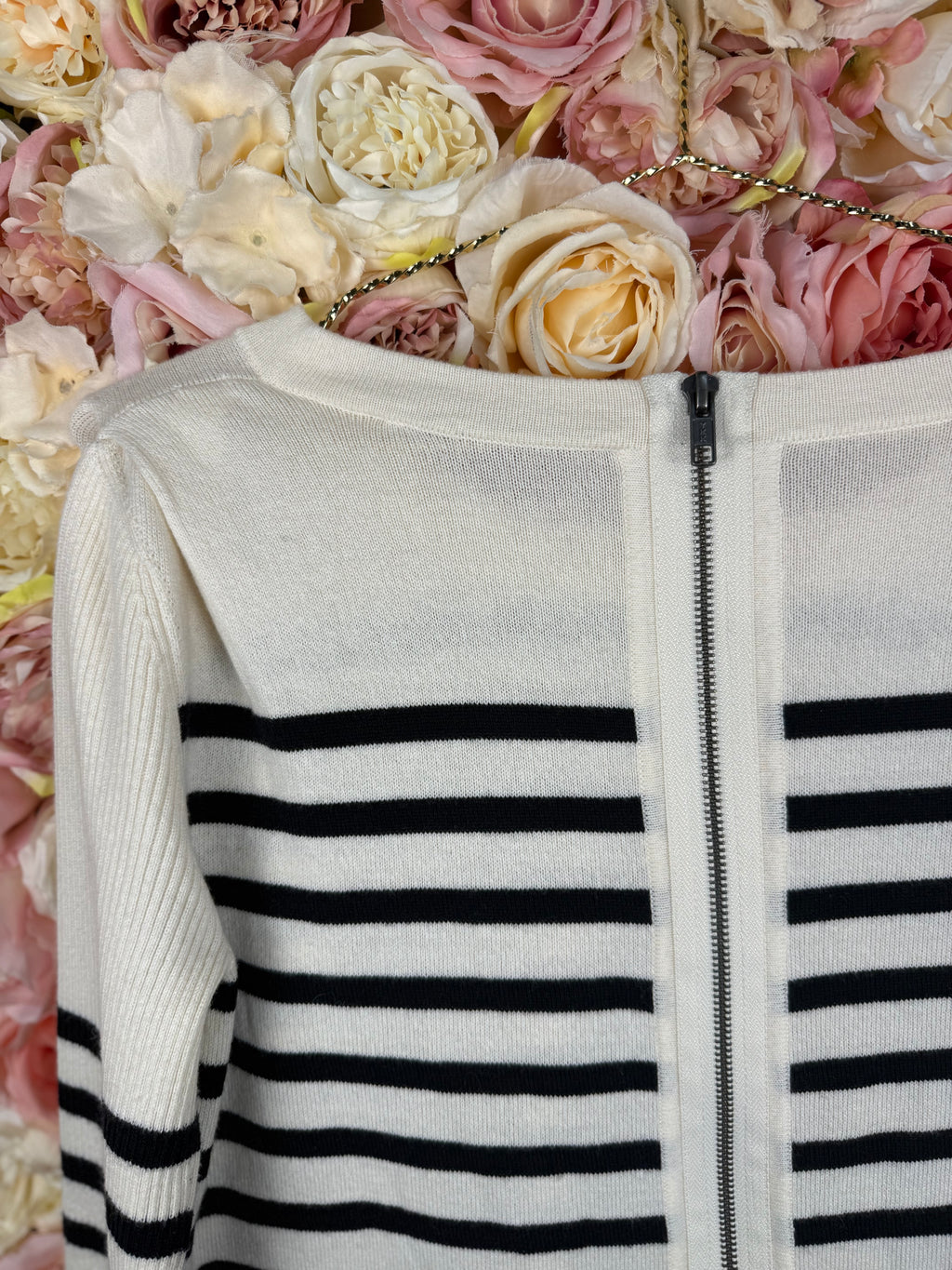 Pam&amp;Gela Sweater Stripes with Zipper at the back