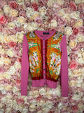 Dolce & Gabbana SIlk & Wool Cardigan Pink Multi Sz. 38 DE (42 IT)