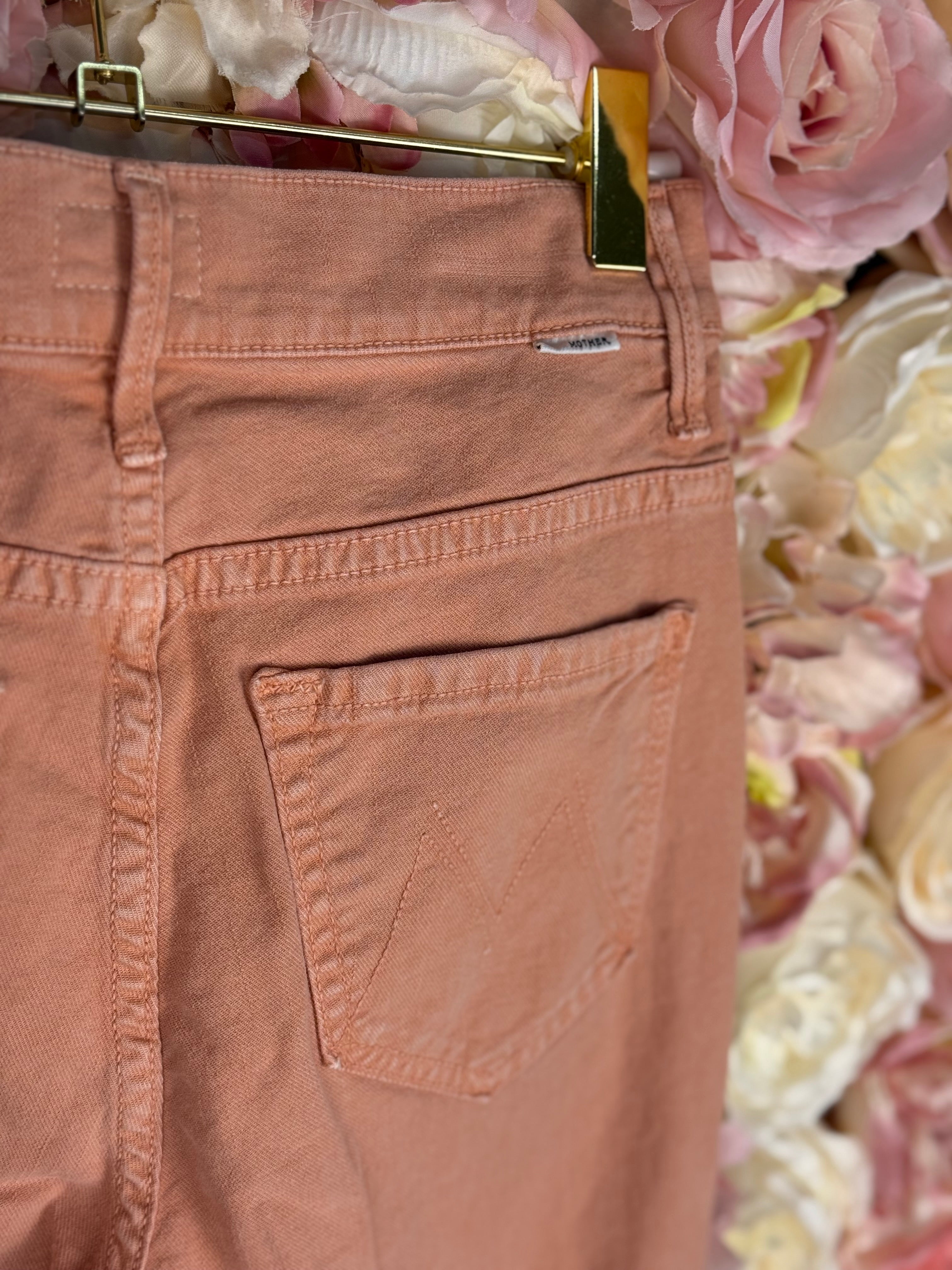 Mother Jeans "The insider ankle fray" Coral Sz. 25