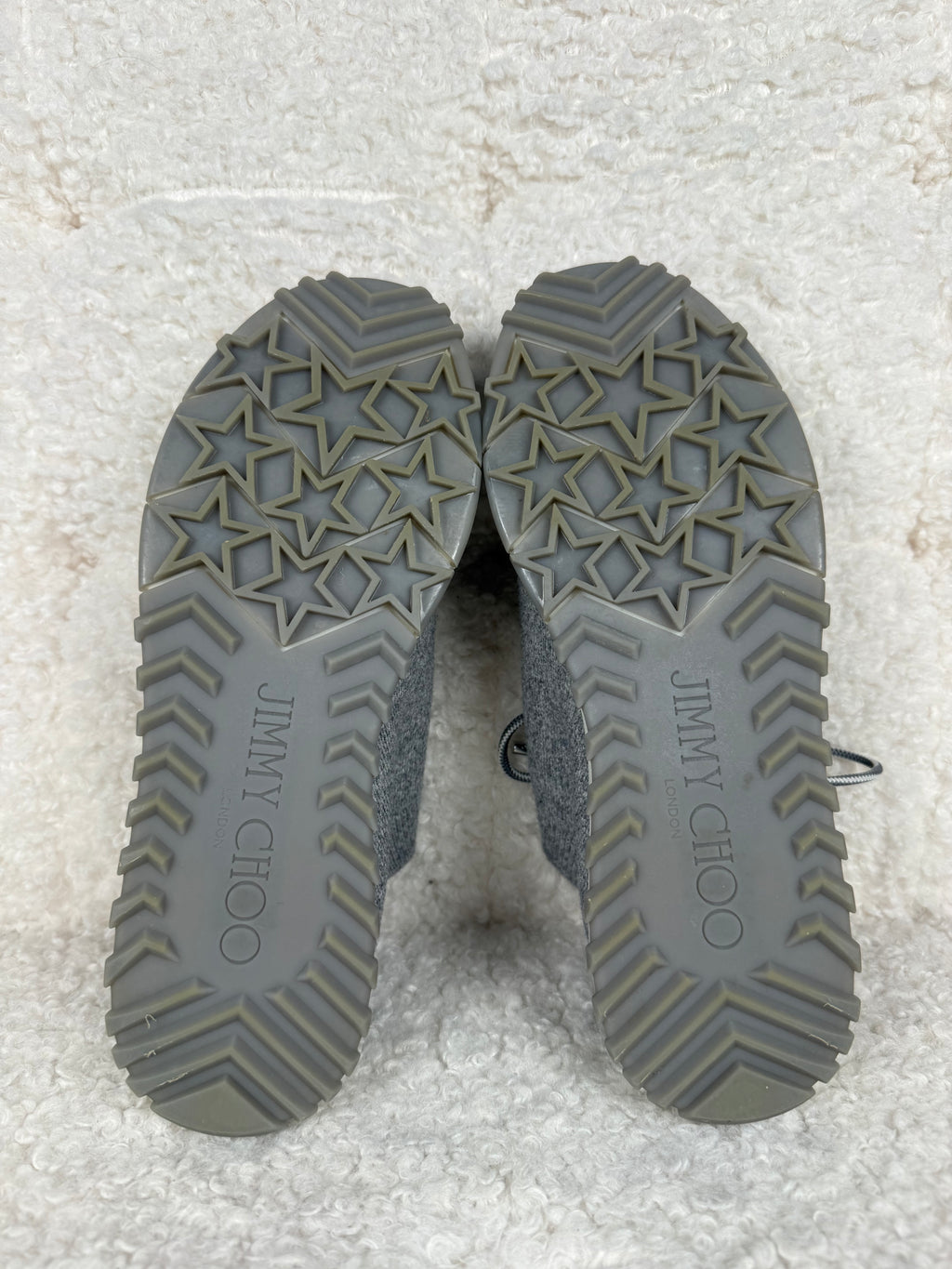 Jimmy Choo Ash Cashmere Knit Sneakers Grey Sz. 39 EU