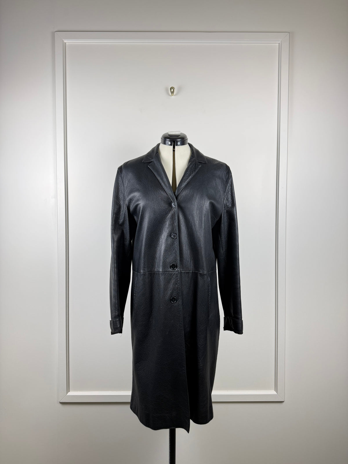 Santacroce Ledermantel – Schwarz – Gr. ca. 38