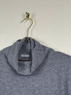Malo Kurzarm-Rollkragenpullover – Grau – Gr. L