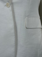 Sly010 Cotton Linen Blazer White Sz. 42 DE (44 FR)