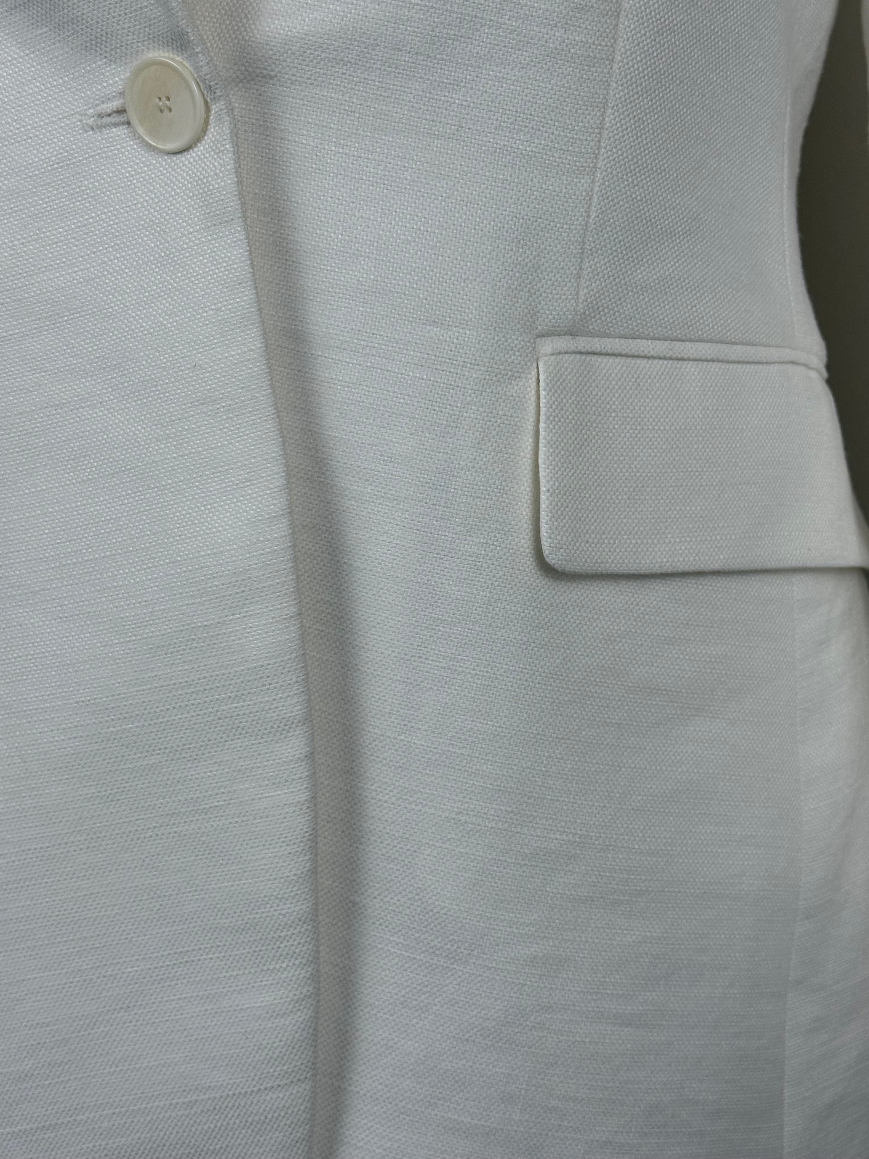 Sly010 Cotton Linen Blazer White Sz. 42 DE (44 FR)