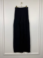 ODEEH Hose mit breitem Strickbund – Schwarz – Gr. L