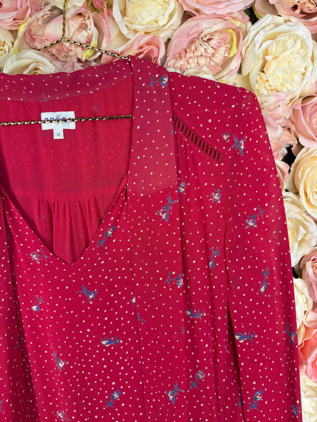 Brora Dress Red Multi Sz. 38 DE (10)