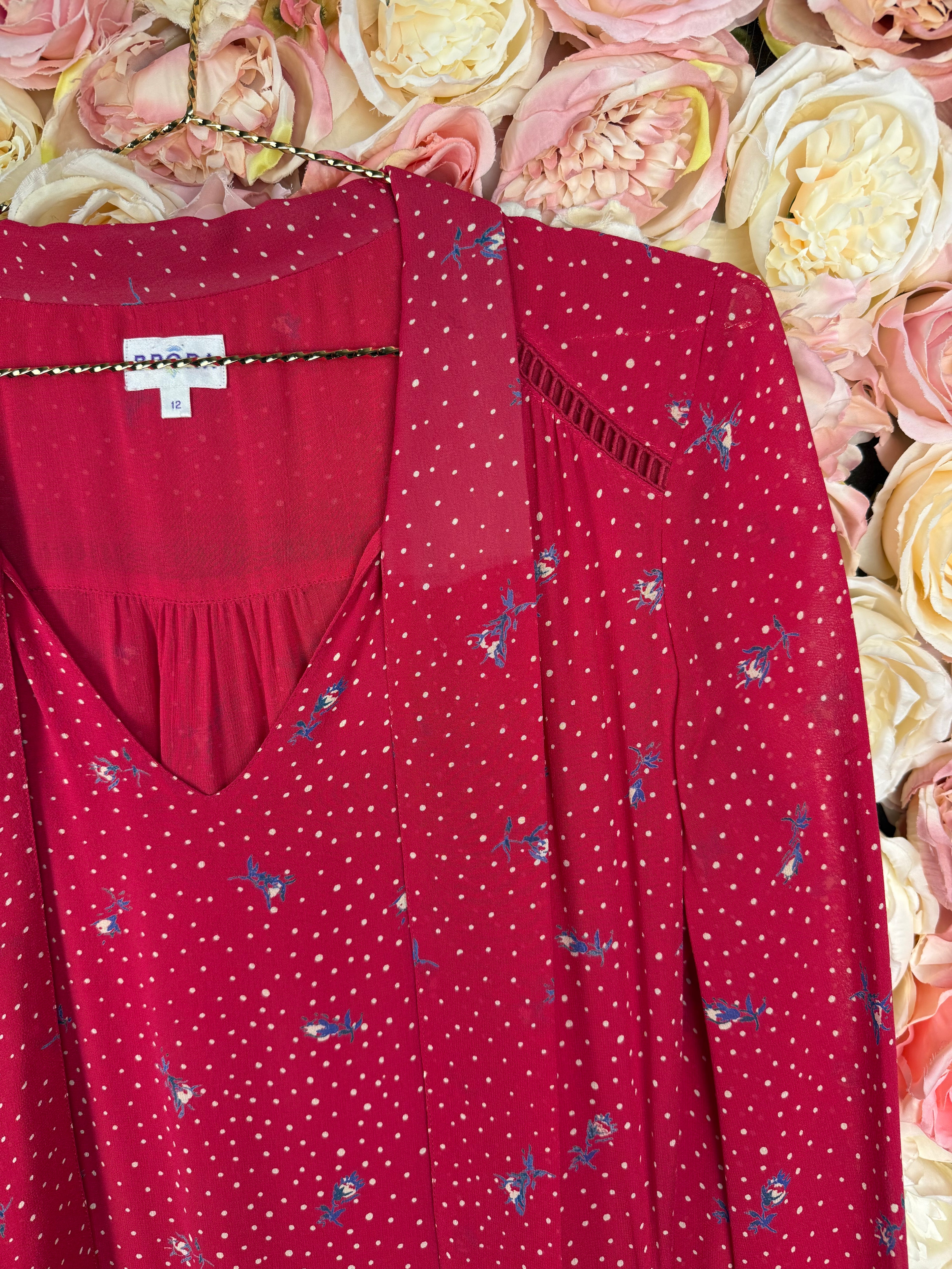 Brora Dress Red Multi Sz. 38 DE (10)