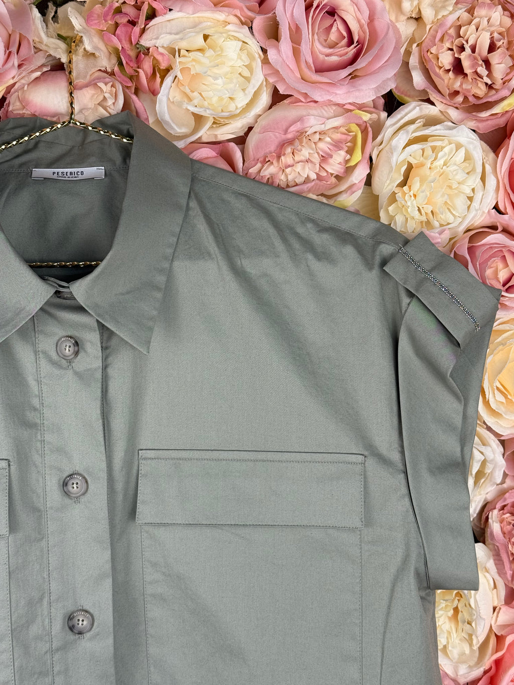 Peserico Top Olive Green Sz. 36 DE (40 IT)