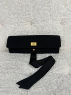 Chanel Quilted Travel Jewelry Roll Case Black