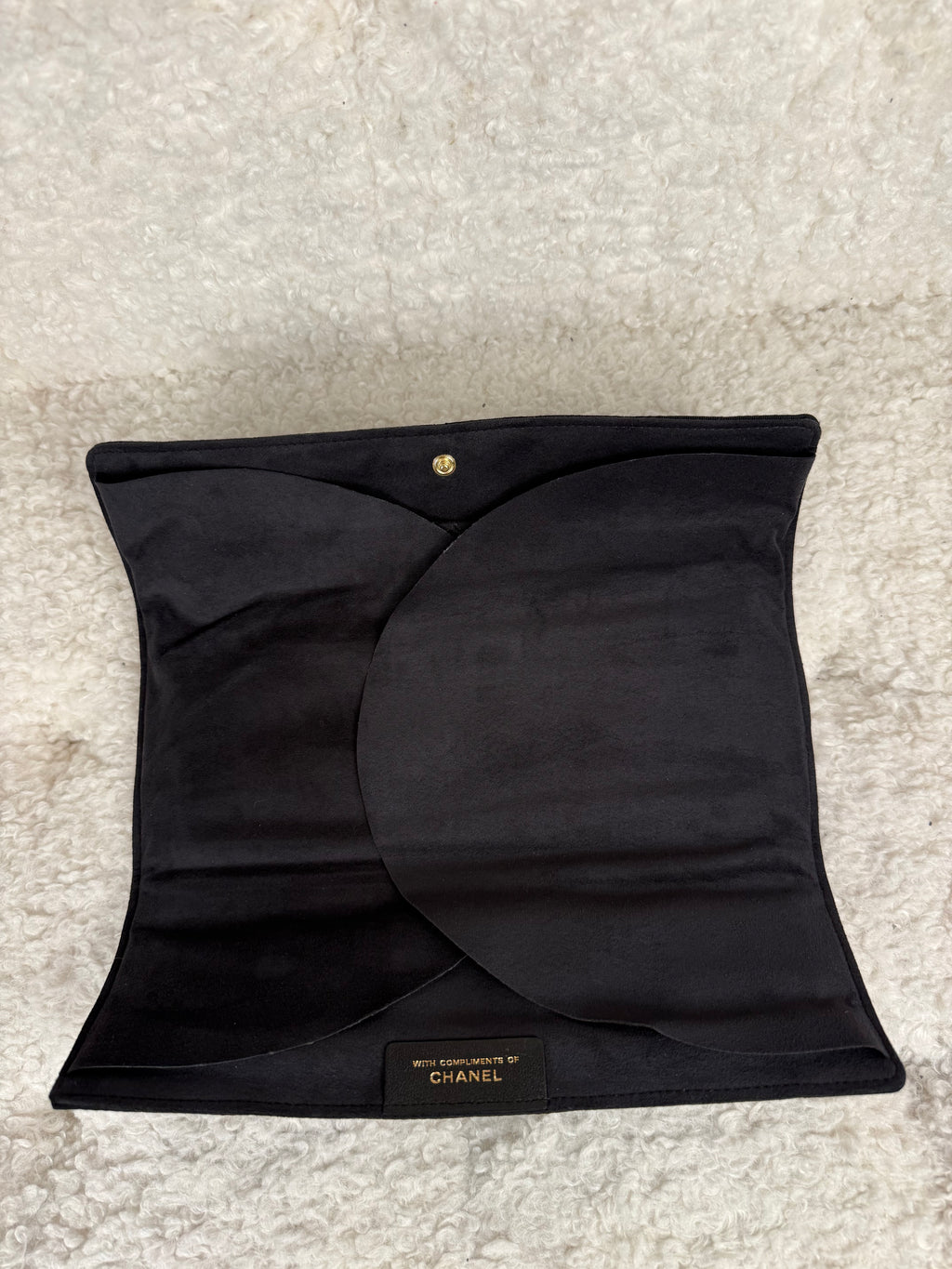 Chanel Quilted Travel Jewelry Roll Case Black