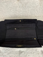 Chanel Quilted Travel Jewelry Roll Case Black