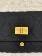 Chanel Quilted Travel Jewelry Roll Case Black