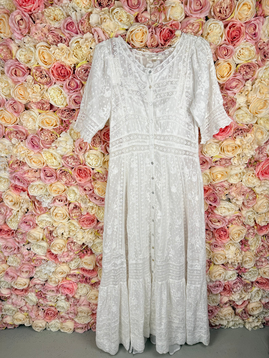 LoveShackFancy "Minka" Dress White Sz. M (8)