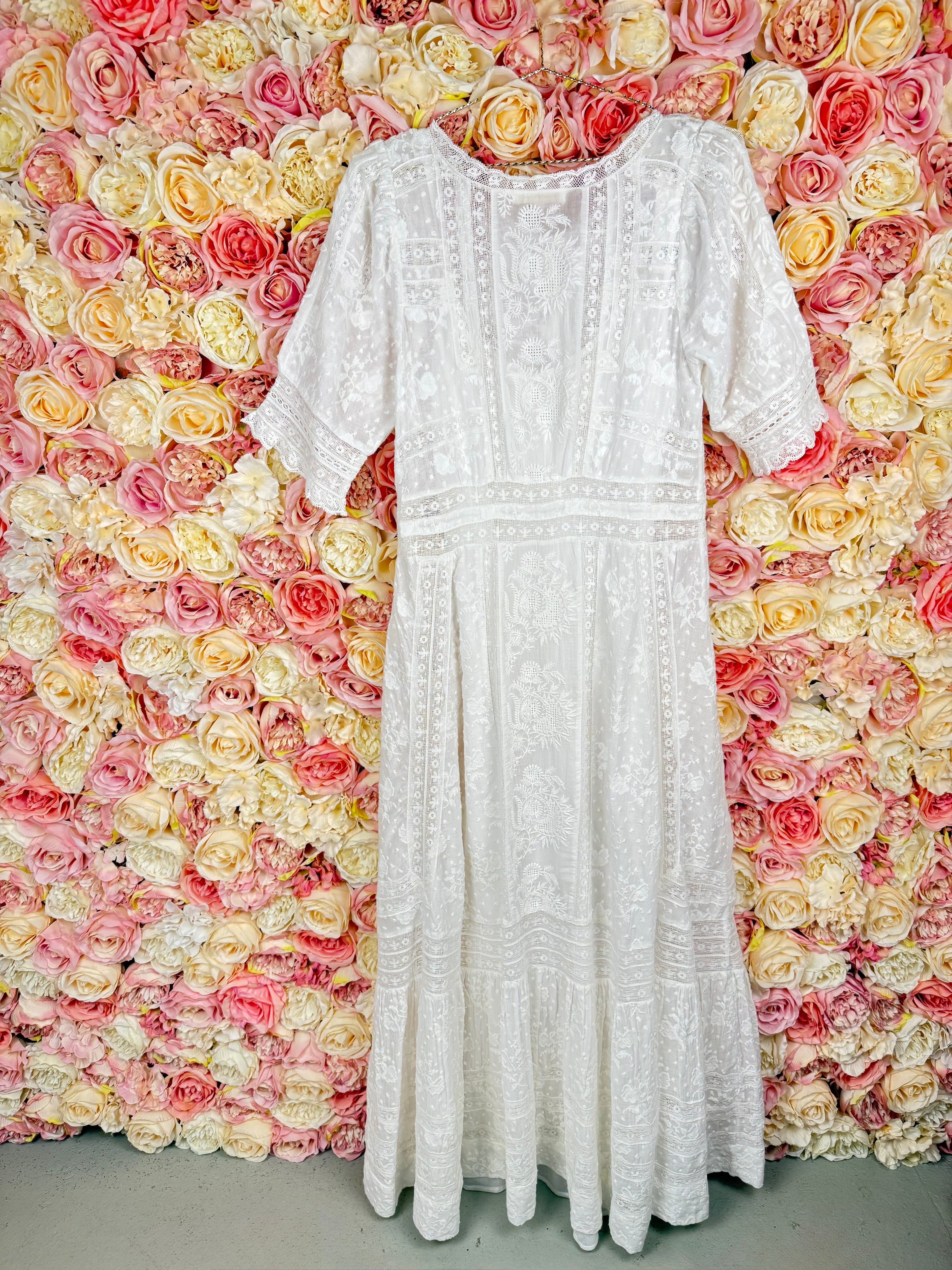 LoveShackFancy "Minka" Dress White Sz. M (8)