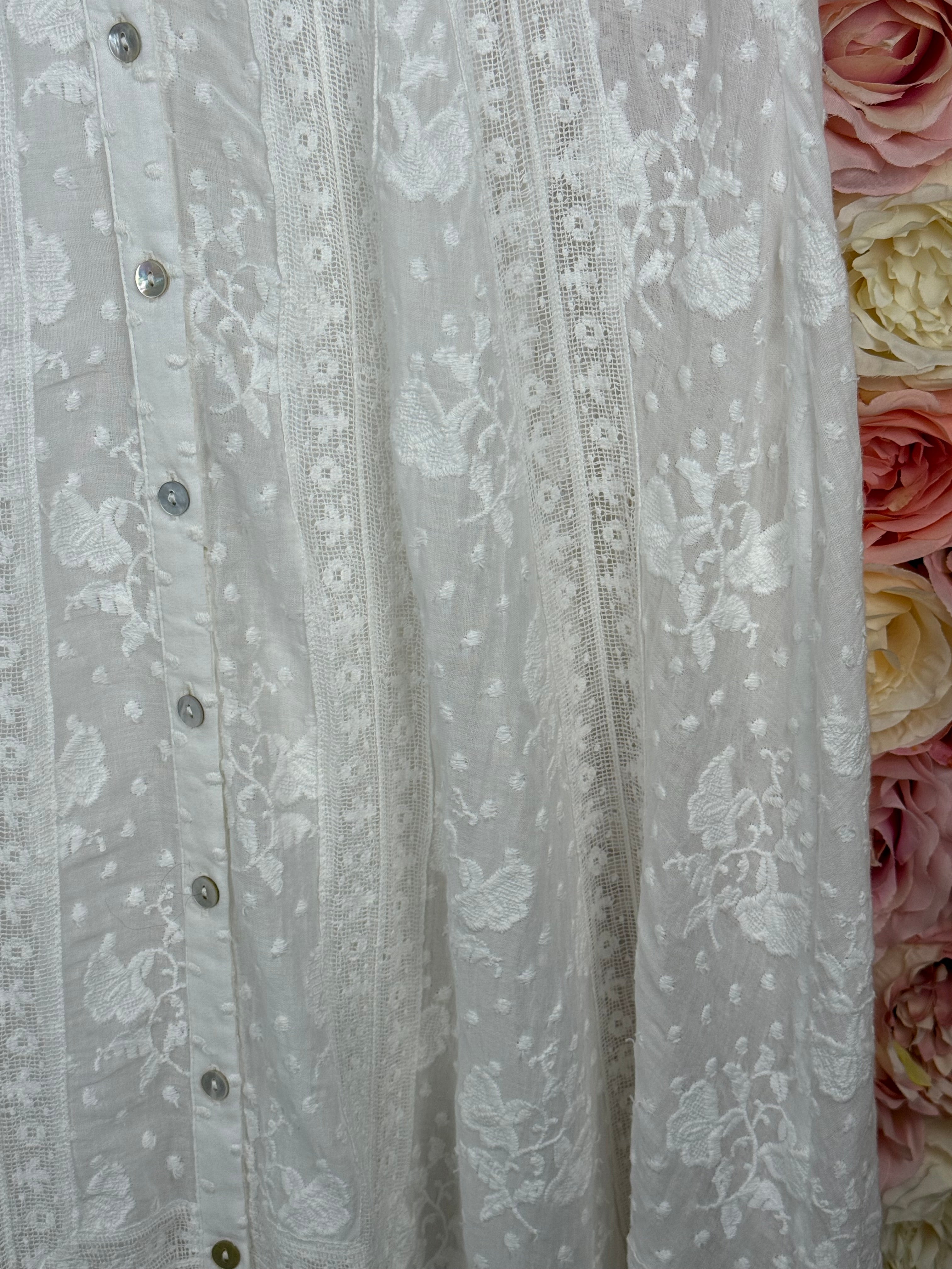 LoveShackFancy "Minka" Dress White Sz. M (8)